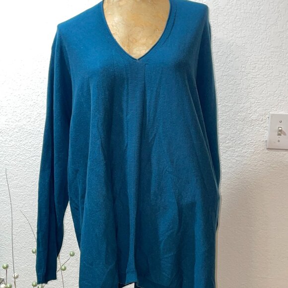 NWT $255 Blue Pullover RUNDHOLZ L 14 16  XL Part Wool & Cashmere - Picture 1 of 5